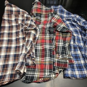 3 Flannel shirts